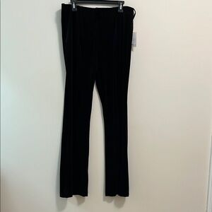 SO black velvet pants size XL self belt flare wide witchy whimsical Y2K stretchy